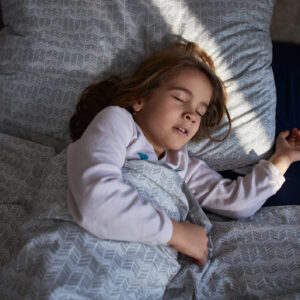 Beautiful Girl Snoring In The Bed At Night